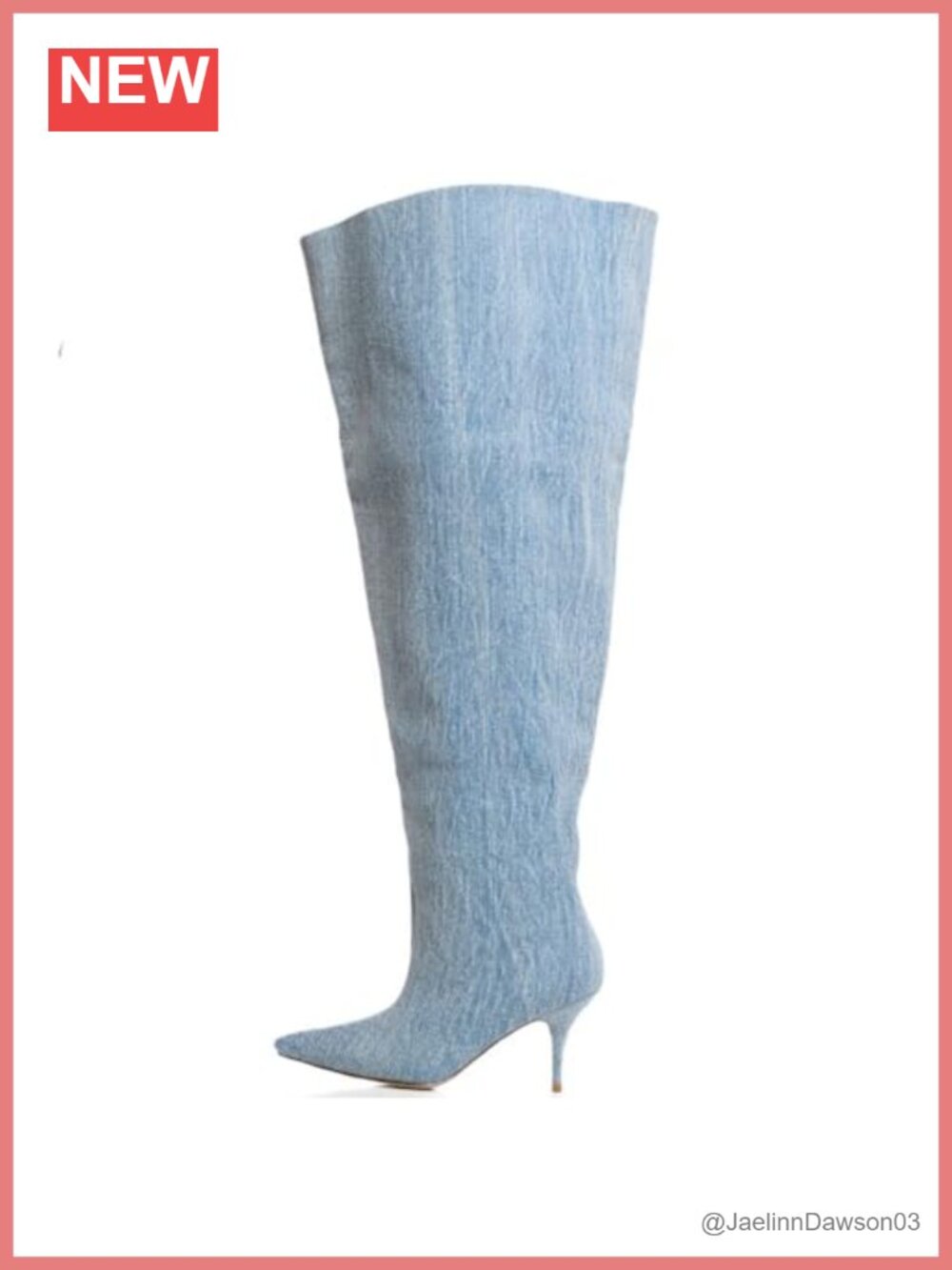CAGLGLZ Wide Calf Thigh High Heeled Boots